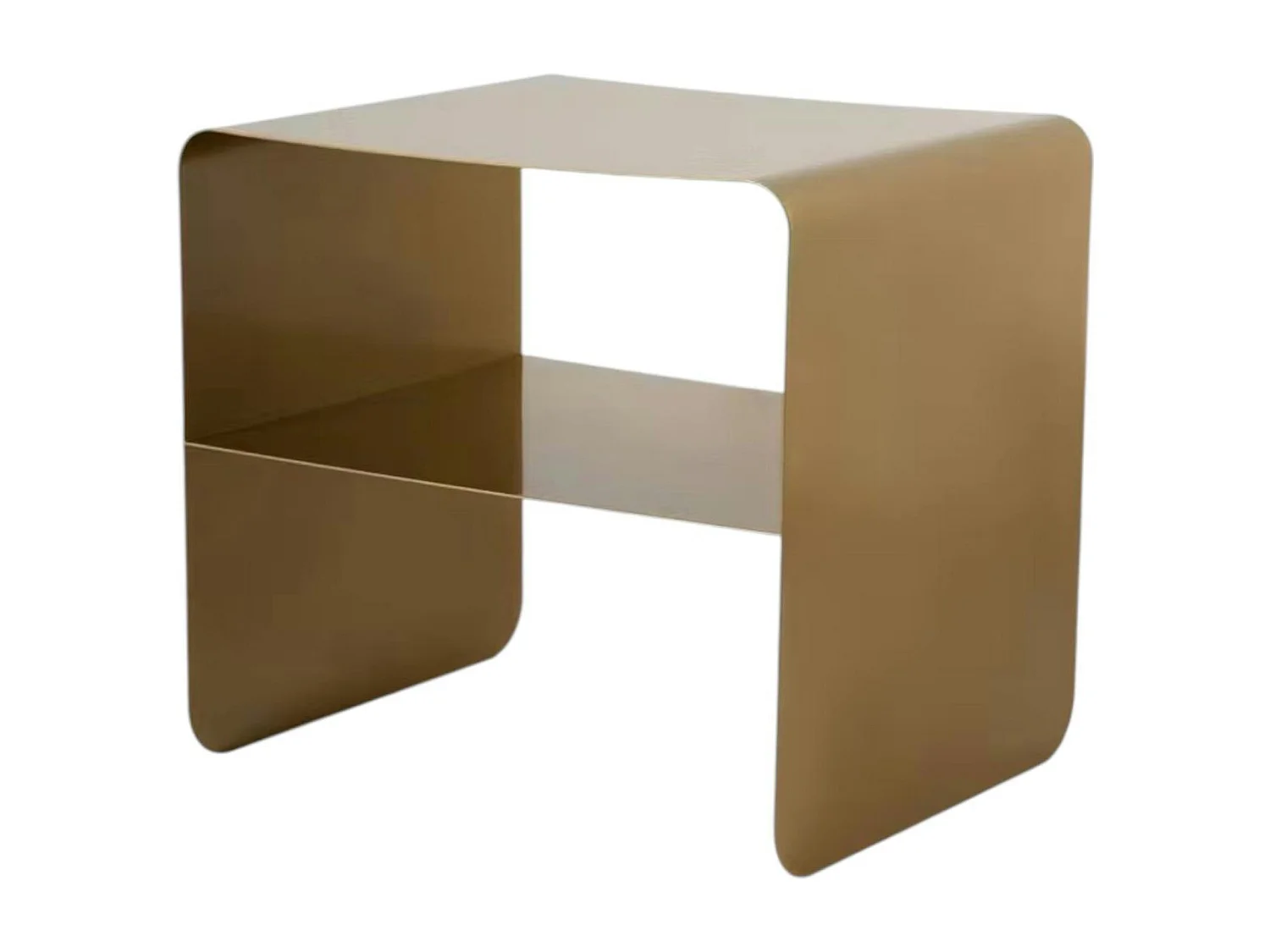 Table d’appoint design métal doré – 2 plateaux SFAX