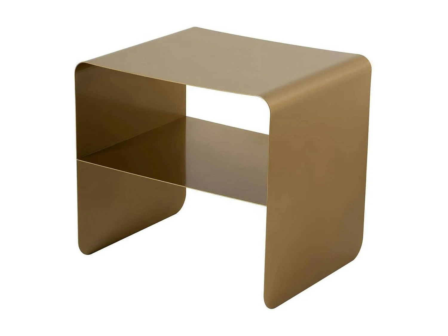 Table d’appoint design métal doré – 2 plateaux SFAX
