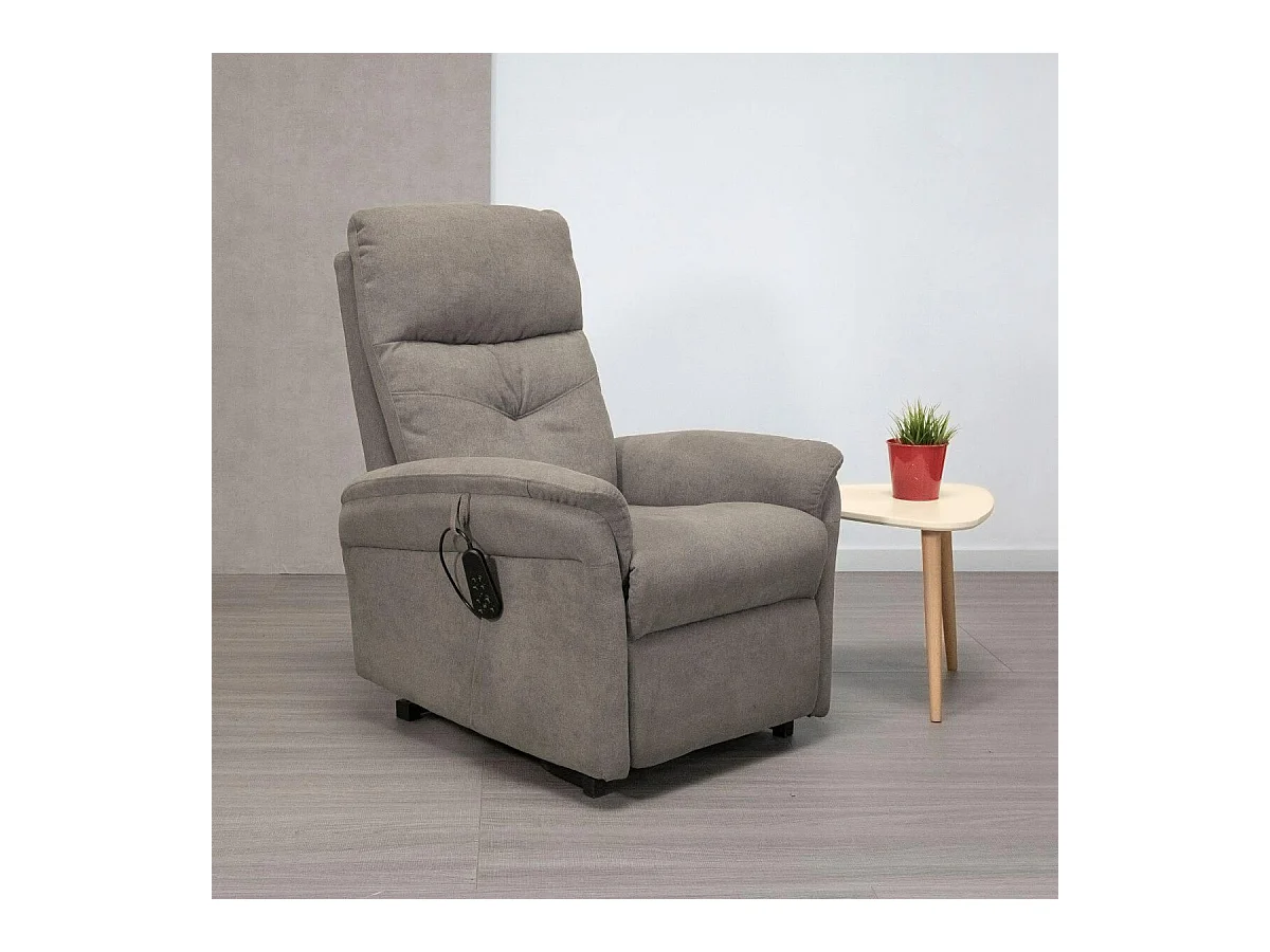Fauteuil relax releveur tissu polyester taupe - VITILIS