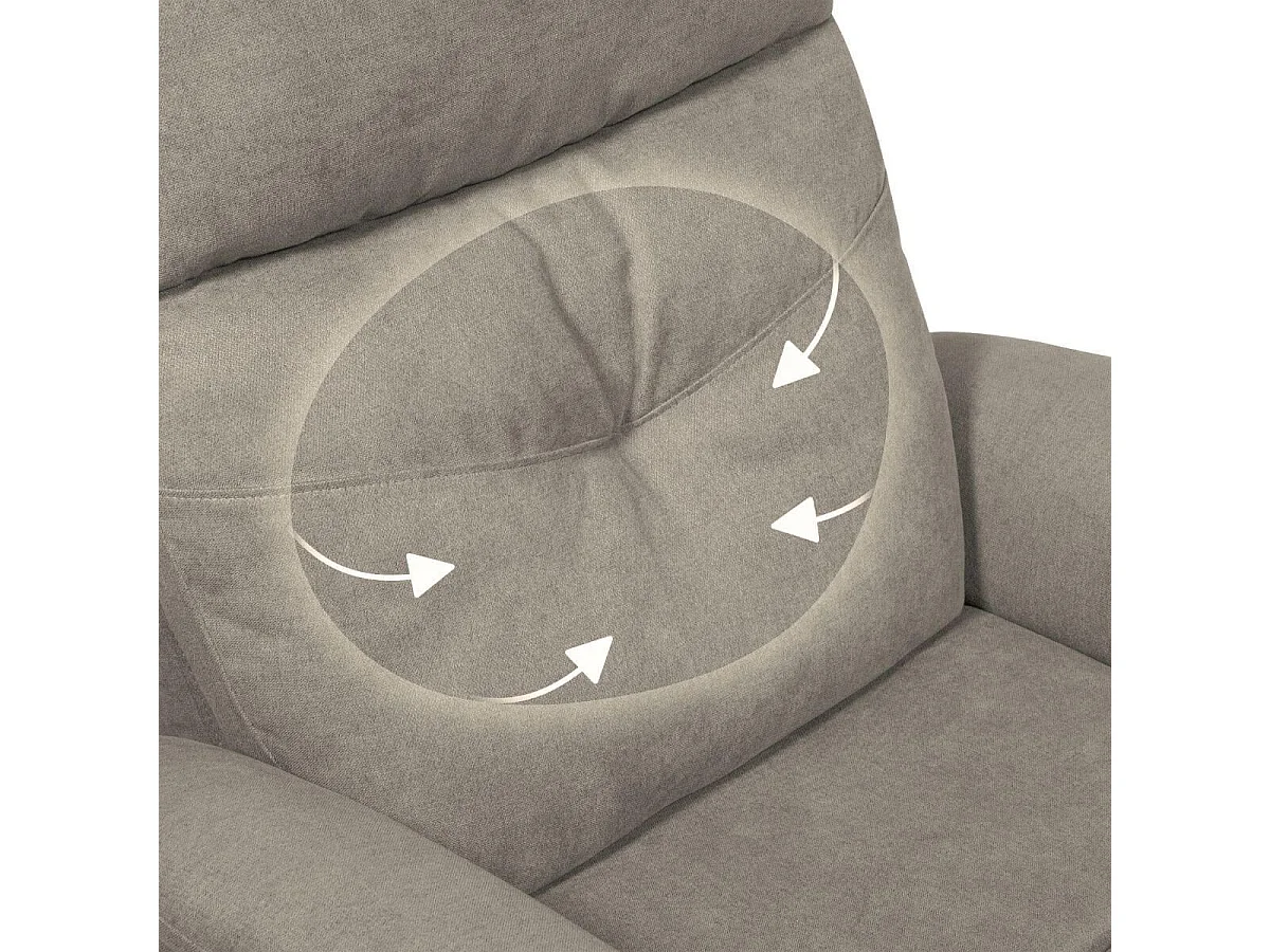 Fauteuil relax releveur tissu polyester taupe - VITILIS