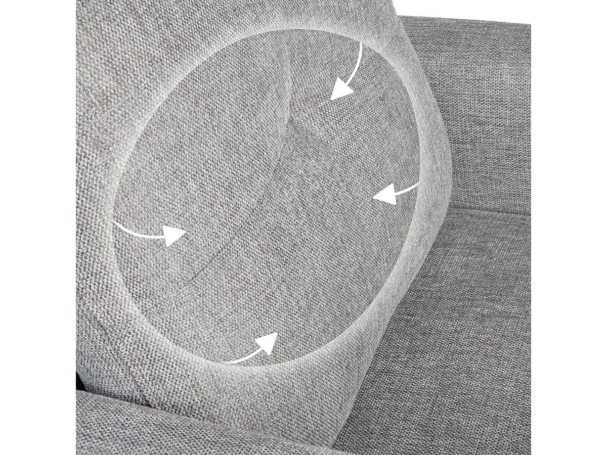 Fauteuil relax releveur tissu polyester gris clair chiné - PRAGUE