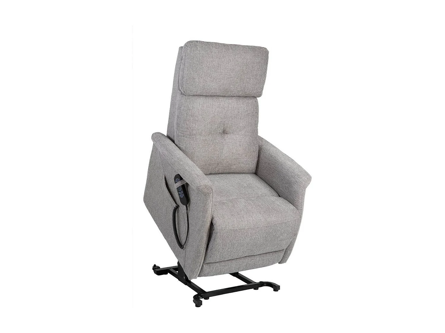 Fauteuil relax releveur tissu polyester gris clair chiné - PRAGUE