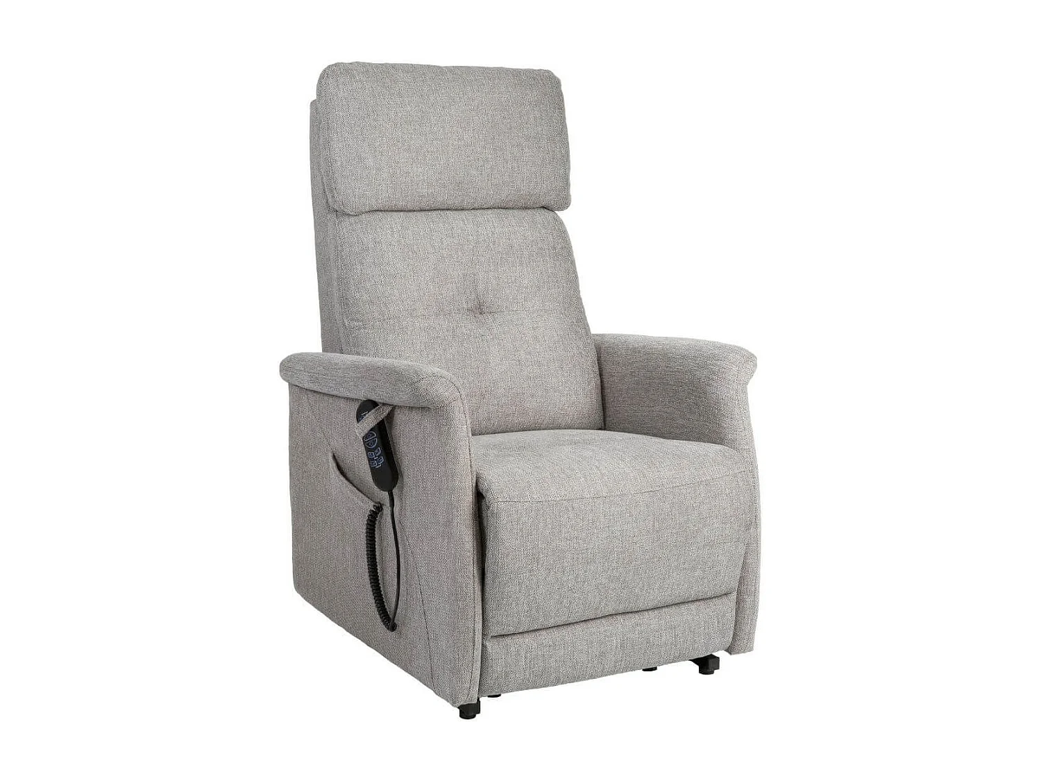 Fauteuil relax releveur tissu polyester gris clair chiné - PRAGUE