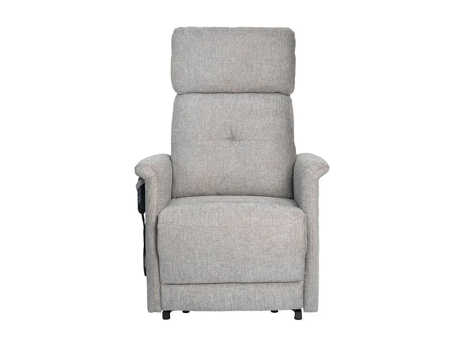 Fauteuil relax releveur tissu polyester gris clair chiné - PRAGUE