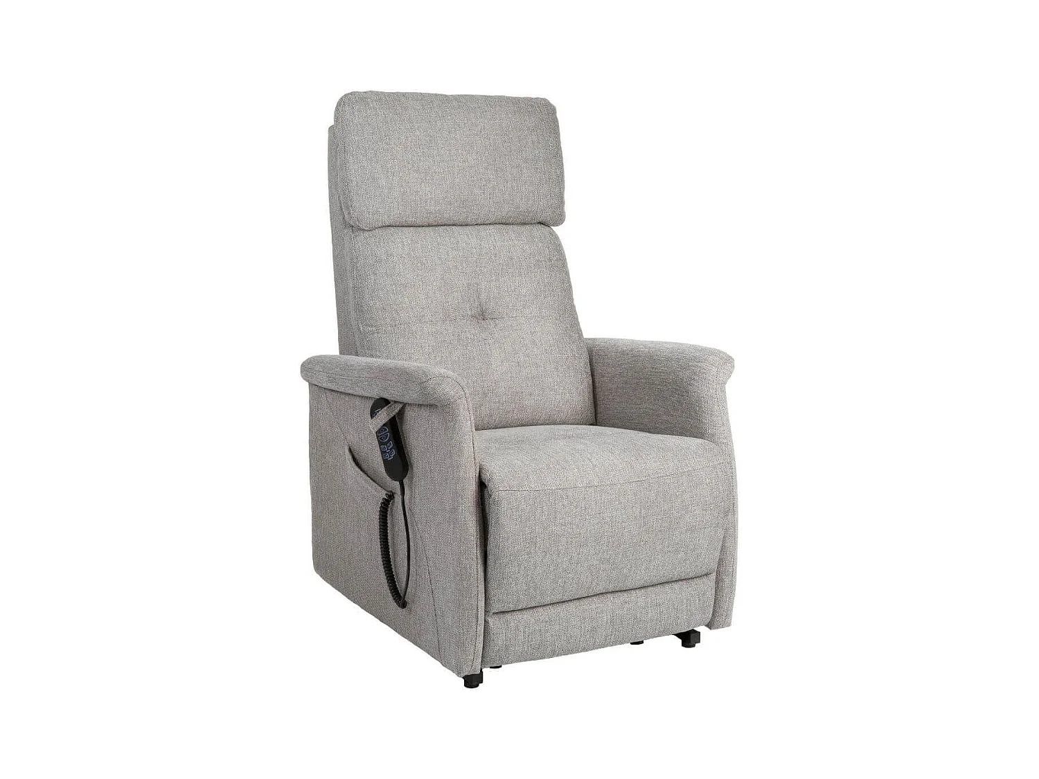 Fauteuil relax releveur tissu polyester gris clair chiné - PRAGUE