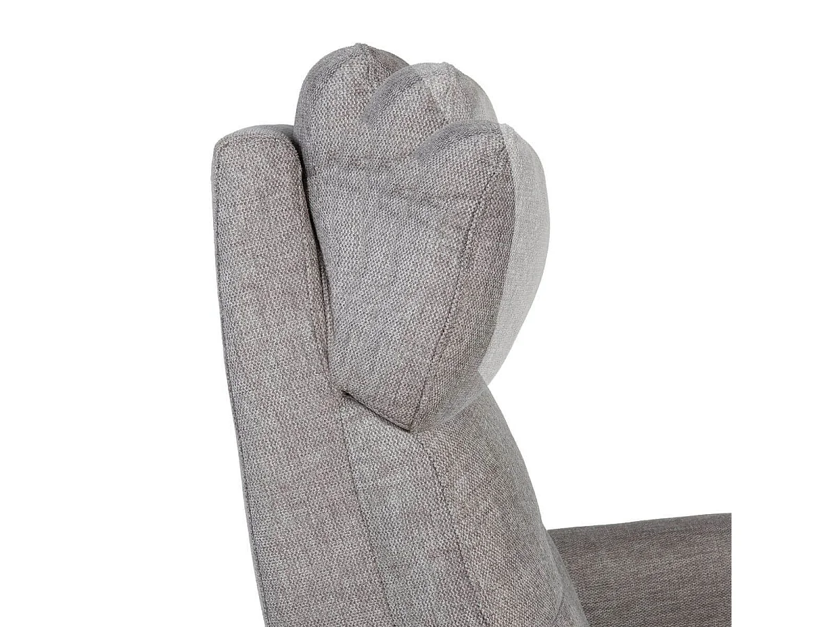 Fauteuil relax releveur tissu polyester gris clair chiné - PRAGUE