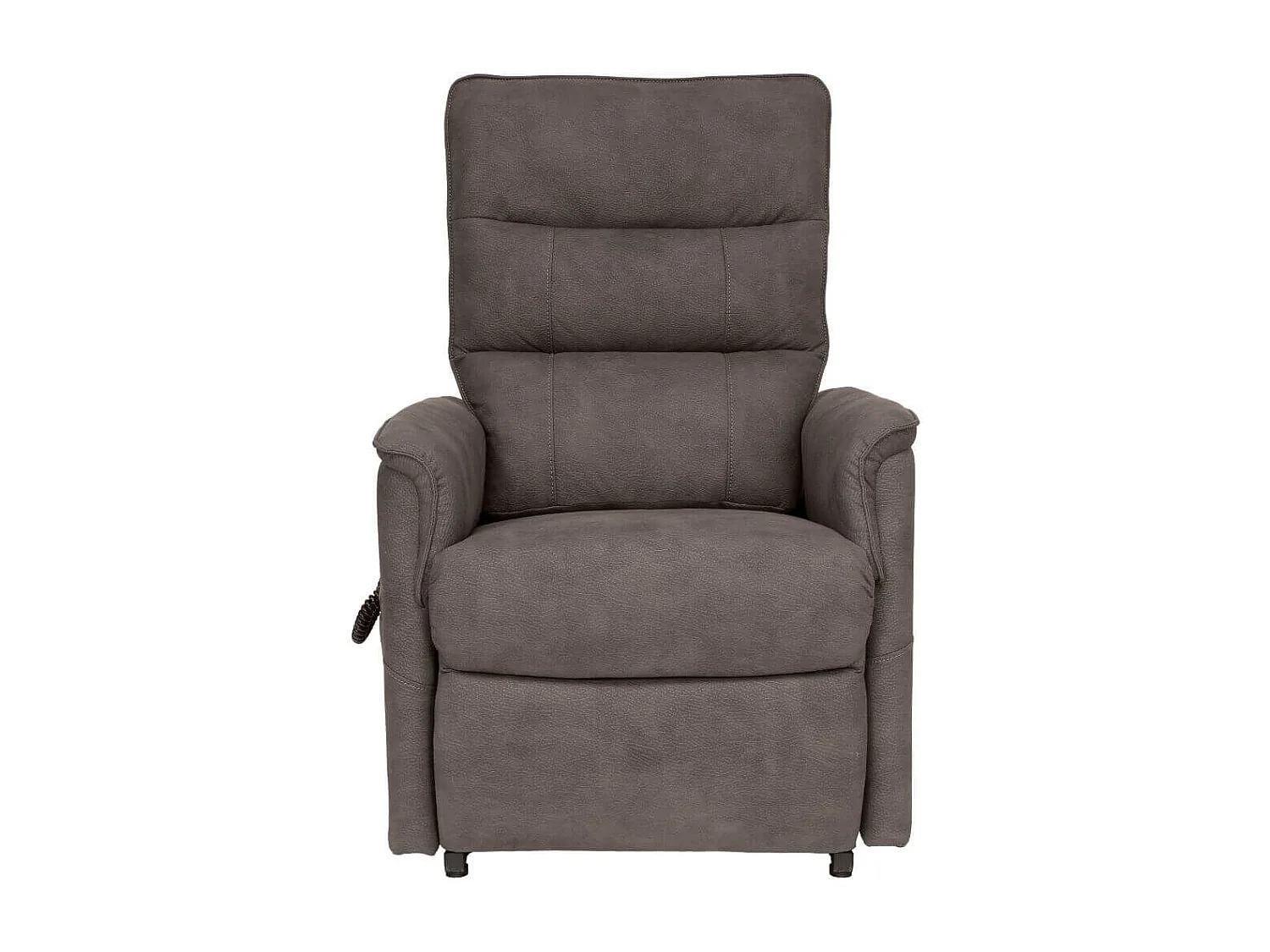 Fauteuil modèle S relax releveur tissu polyester imitation cuir taupe - EVENN