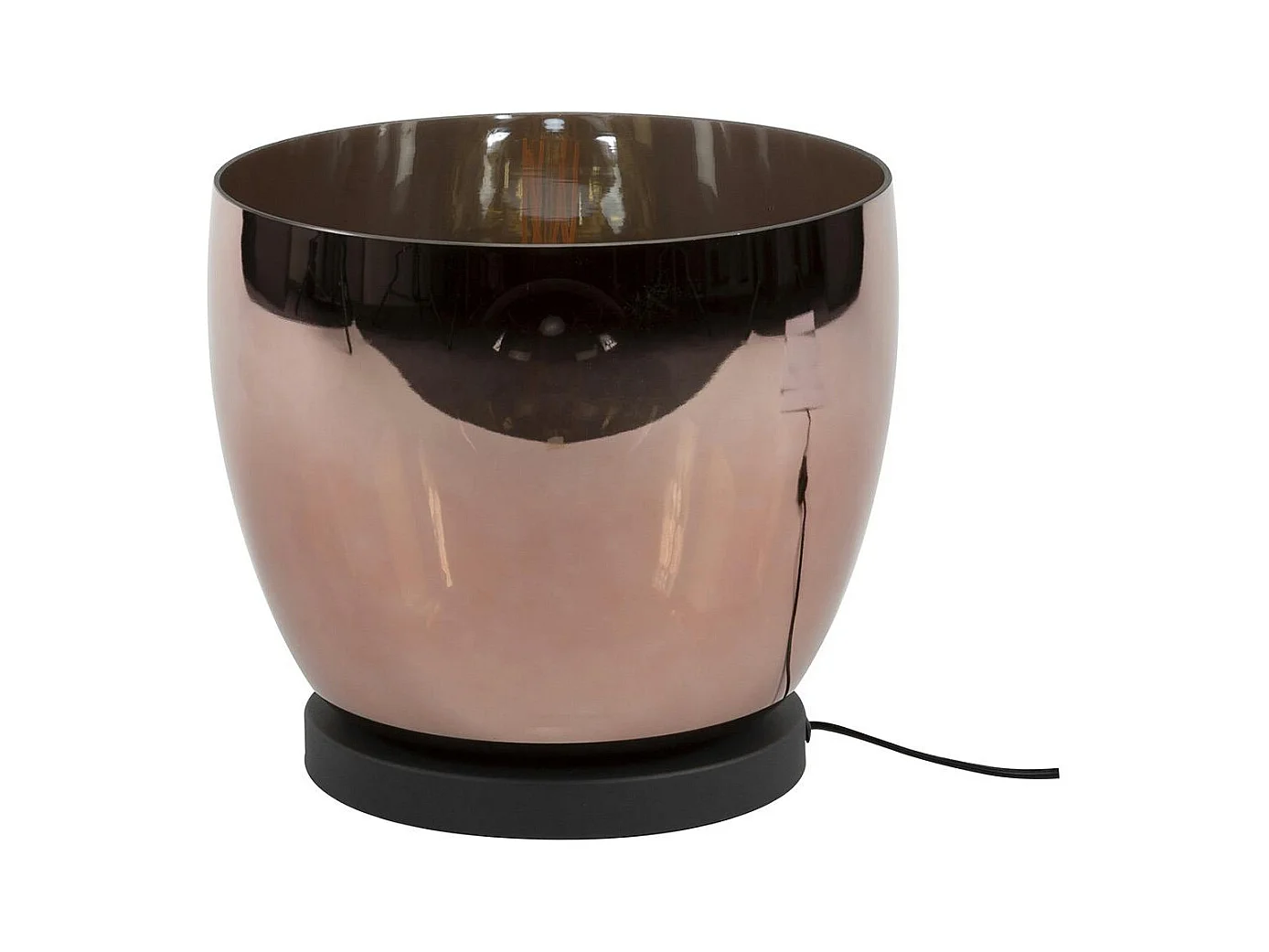 Lampe de salon moderne avec vasque en verre cuivré 27 cm NIAGARA