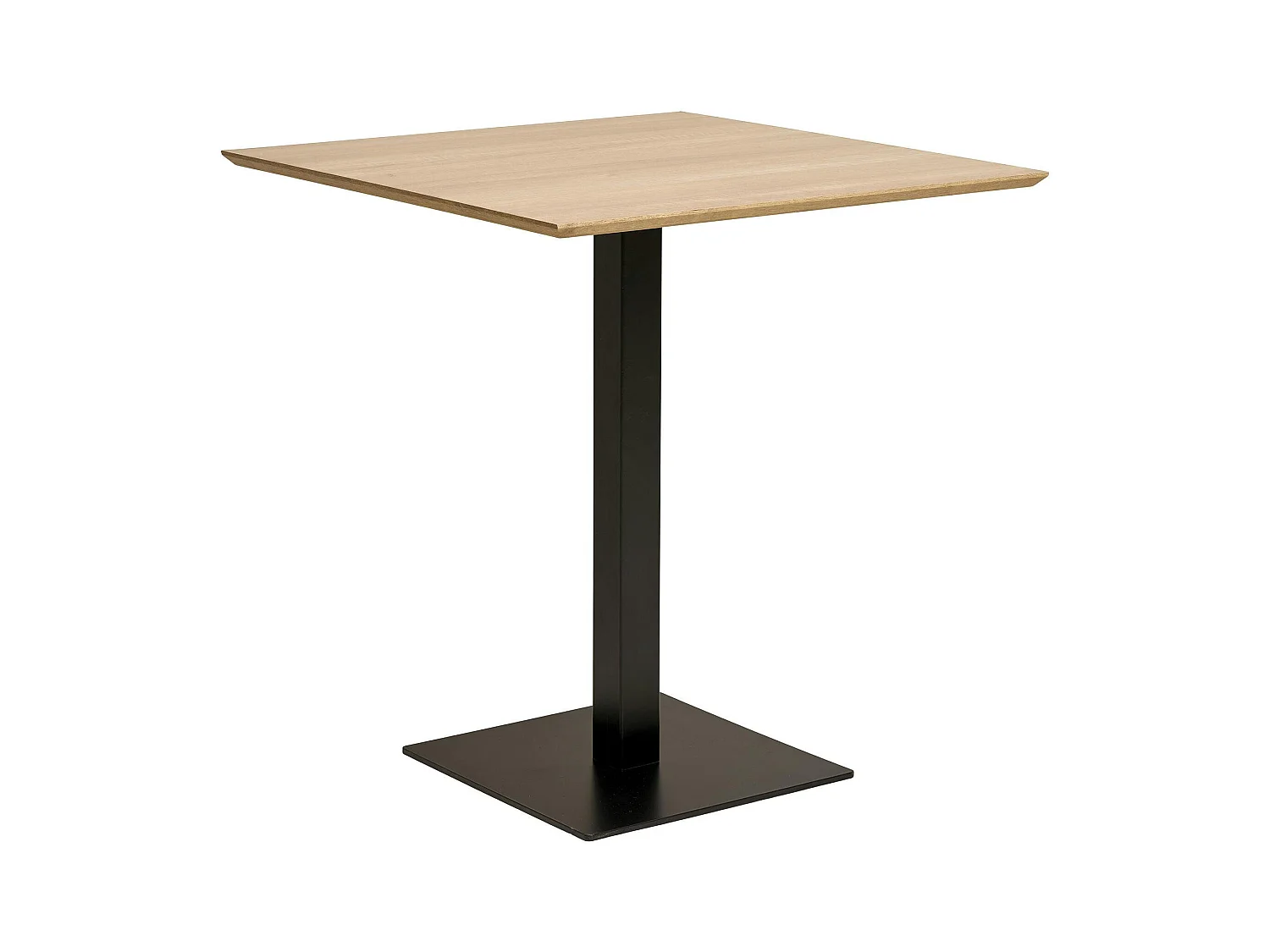 Table bistrot mélamine effet bois – pied métal, 70 cm NAPA