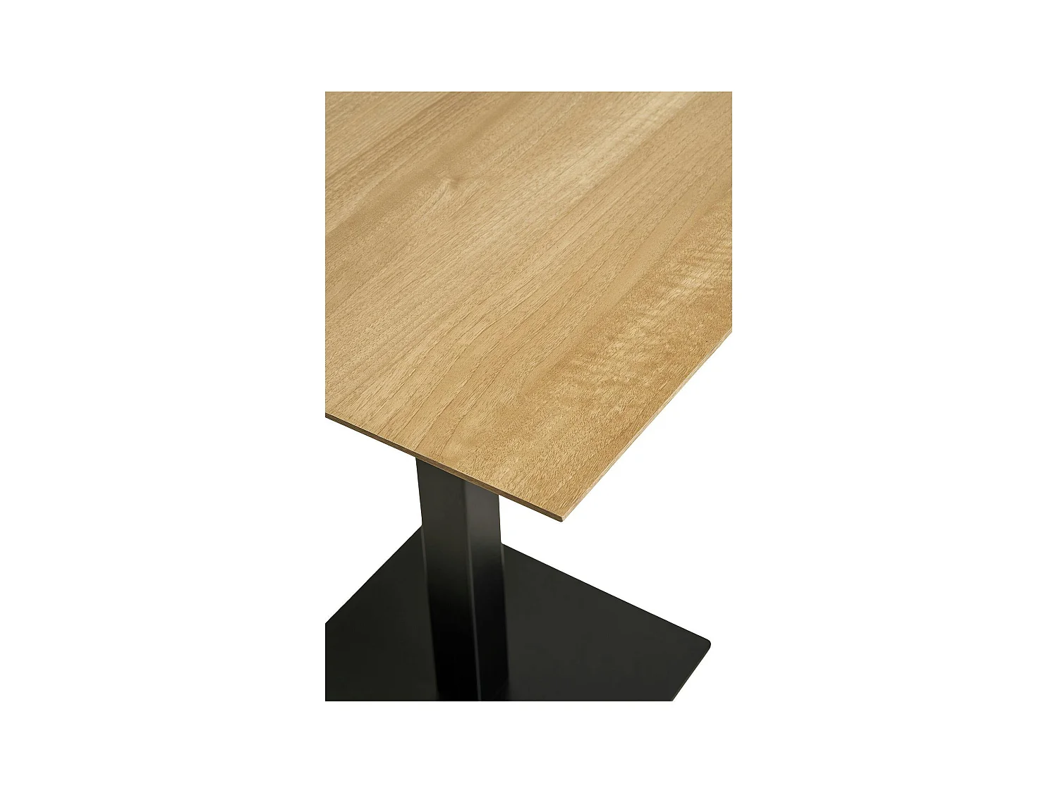 Table bistrot mélamine effet bois – pied métal, 70 cm NAPA