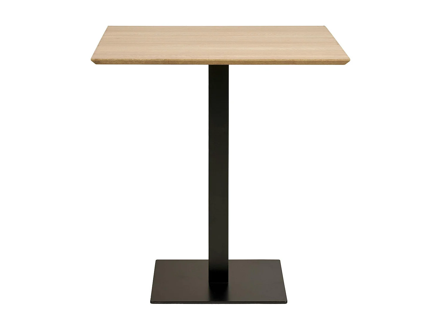 Table bistrot mélamine effet bois – pied métal, 70 cm NAPA