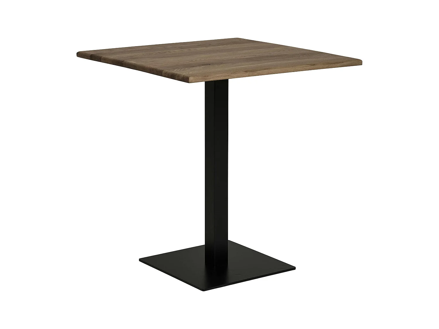 Table bistrot bois brun - pied métal noir, 70 cm NAPA