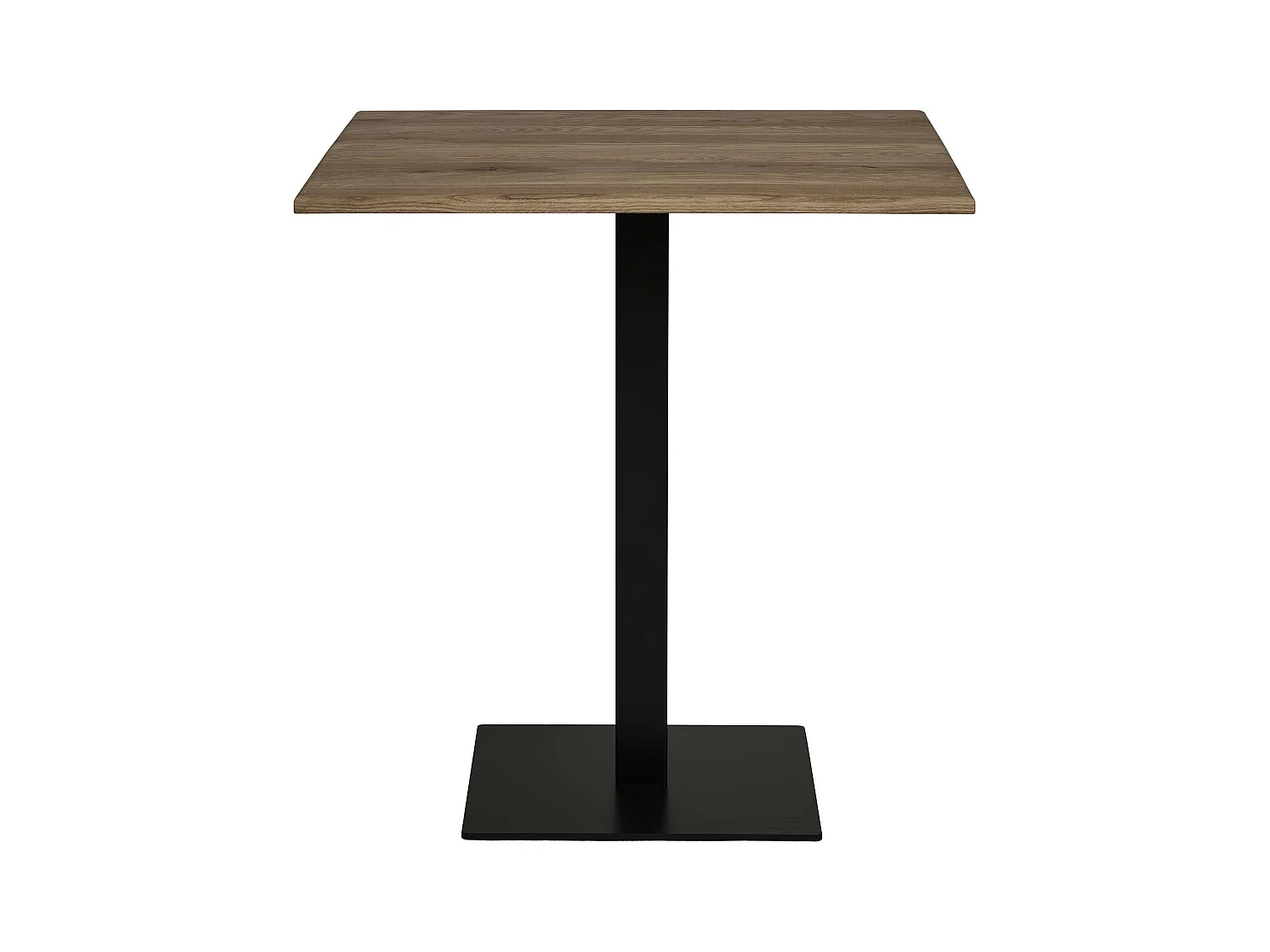 Table bistrot bois brun - pied métal noir, 70 cm NAPA
