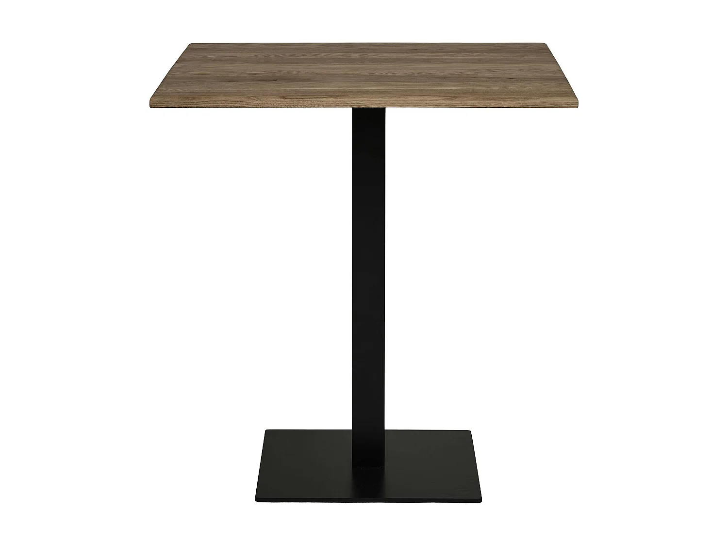 Table bistrot bois brun - pied métal noir, 70 cm NAPA