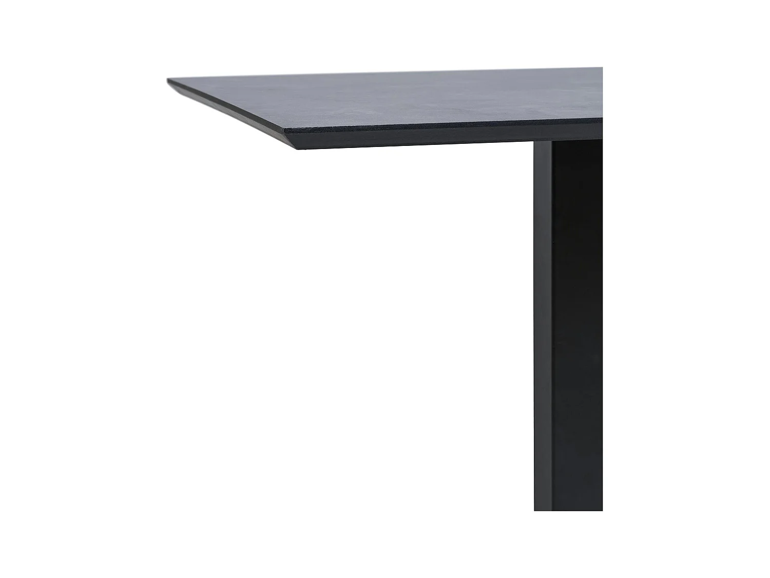 Table bistrot mélamine grise - pied métal noir, 70 cm NAPA