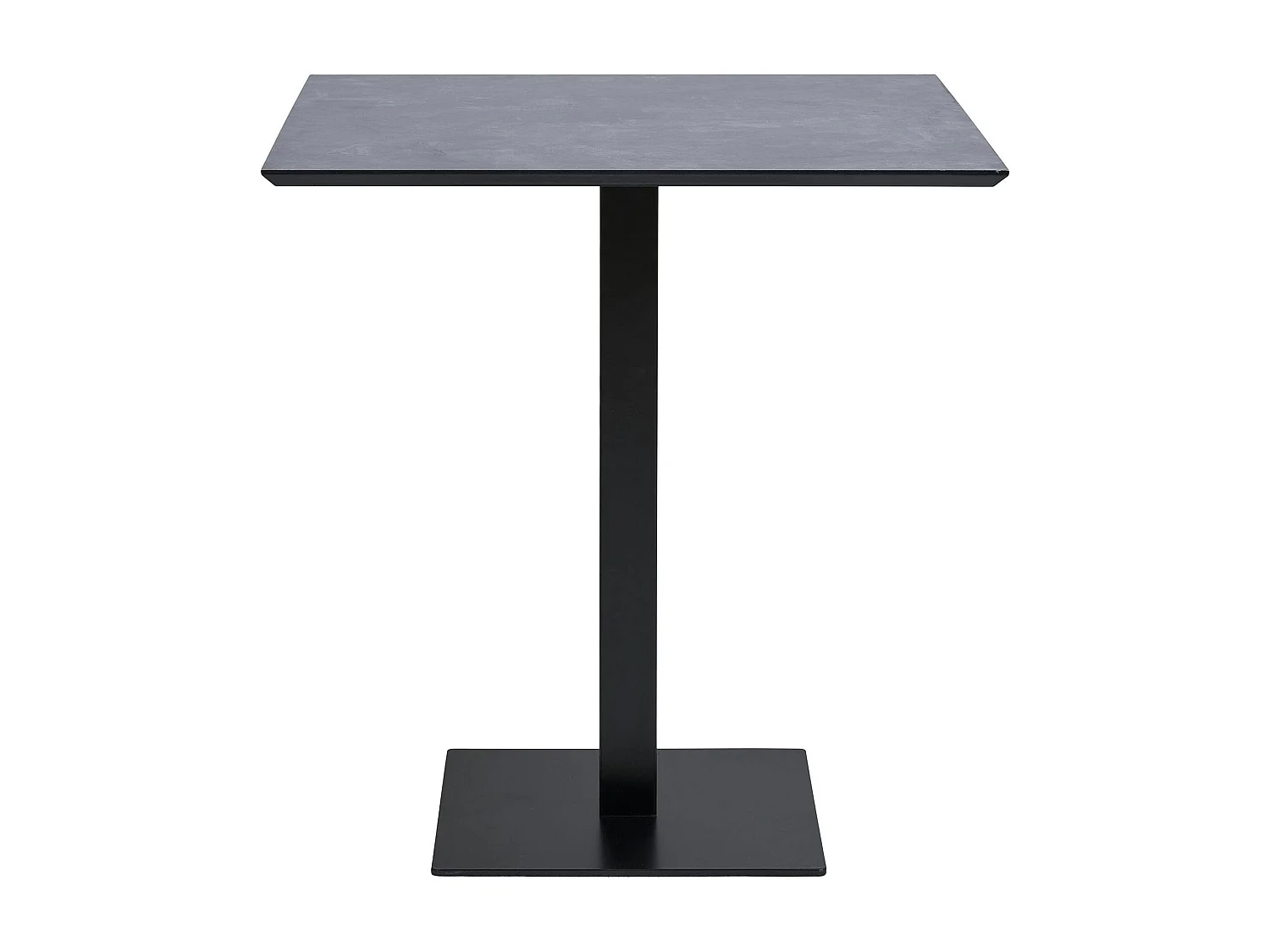Table bistrot mélamine grise - pied métal noir, 70 cm NAPA