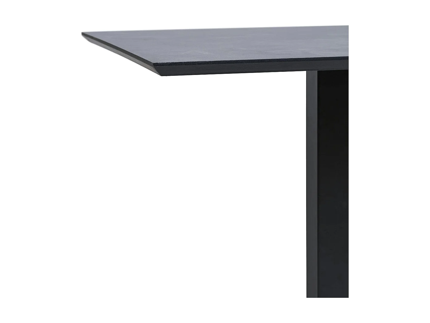 Table bistrot mélamine grise - pied métal noir, 70 cm NAPA
