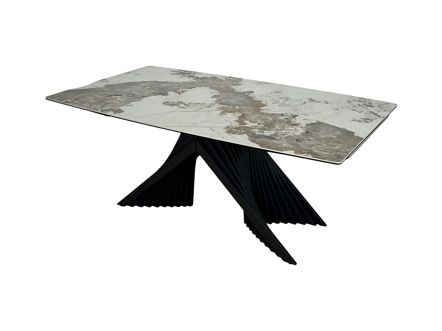 Table extensible céramique - pied origami 180-280 cm LOMBARDIE