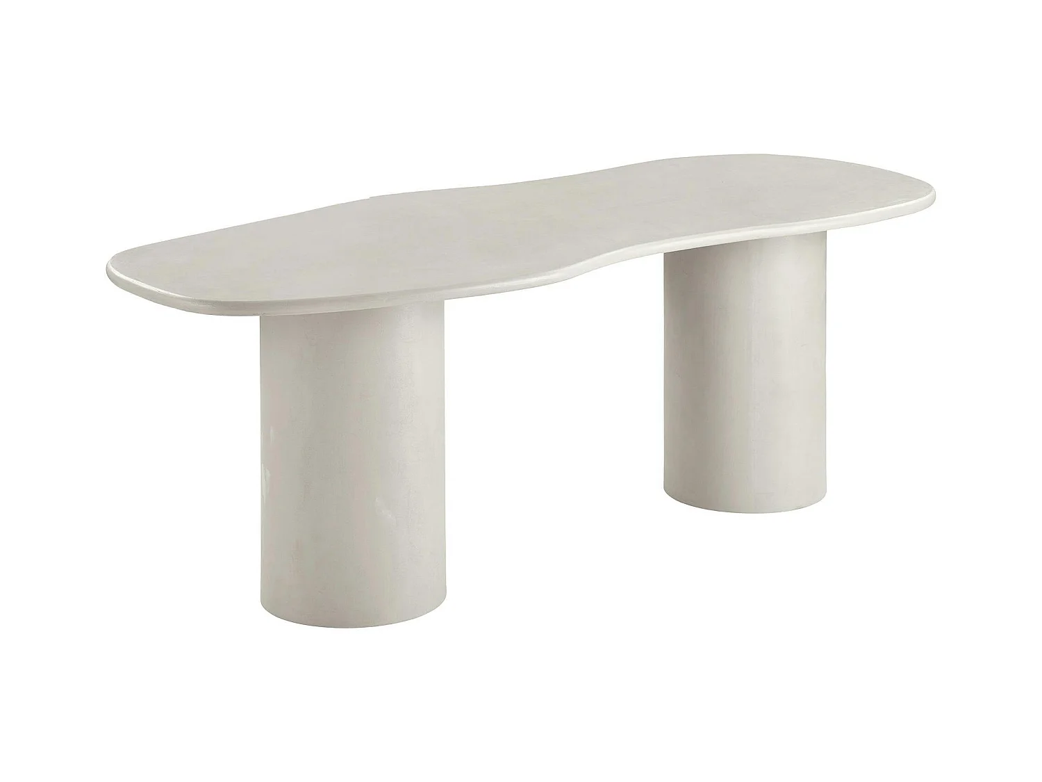 Table à manger moderne grise - organique, 200 cm ALBERTA