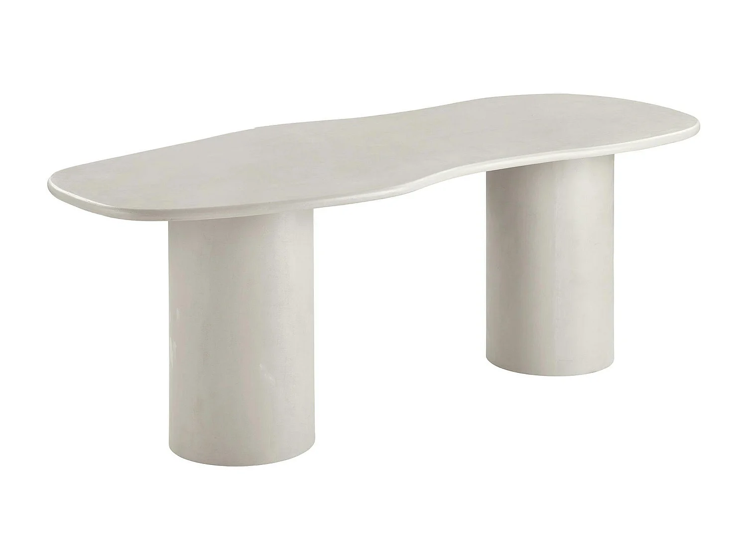 Table à manger moderne grise - organique, 200 cm ALBERTA