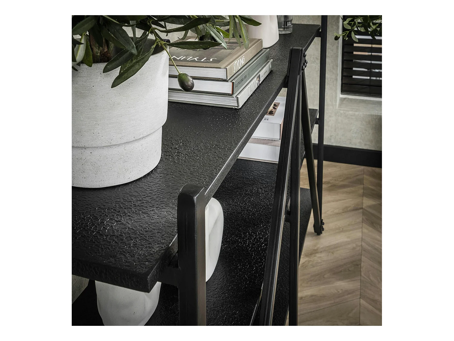 Etagère de salon moderne 3 plateaux RALF