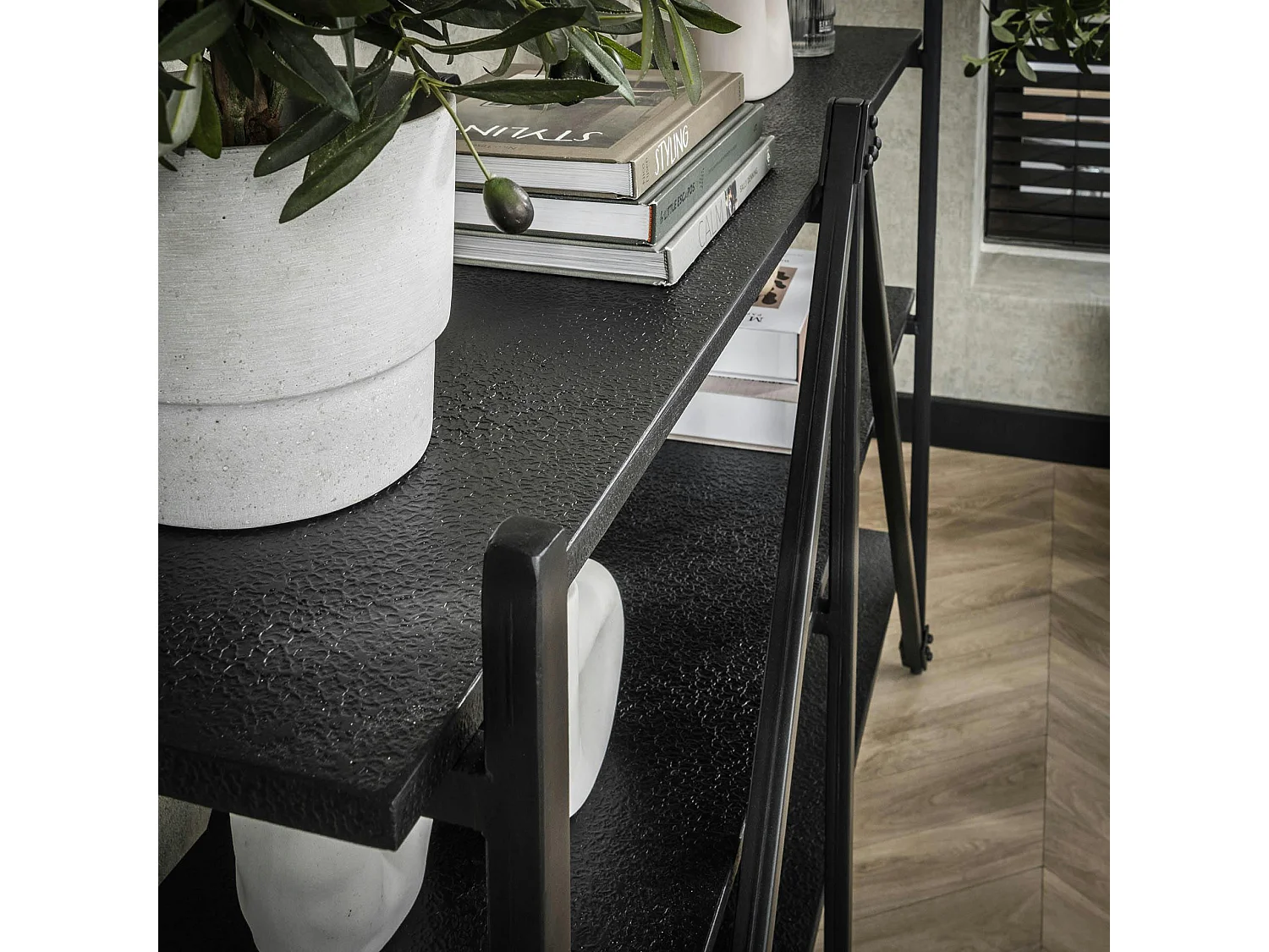 Etagère de salon moderne 3 plateaux RALF