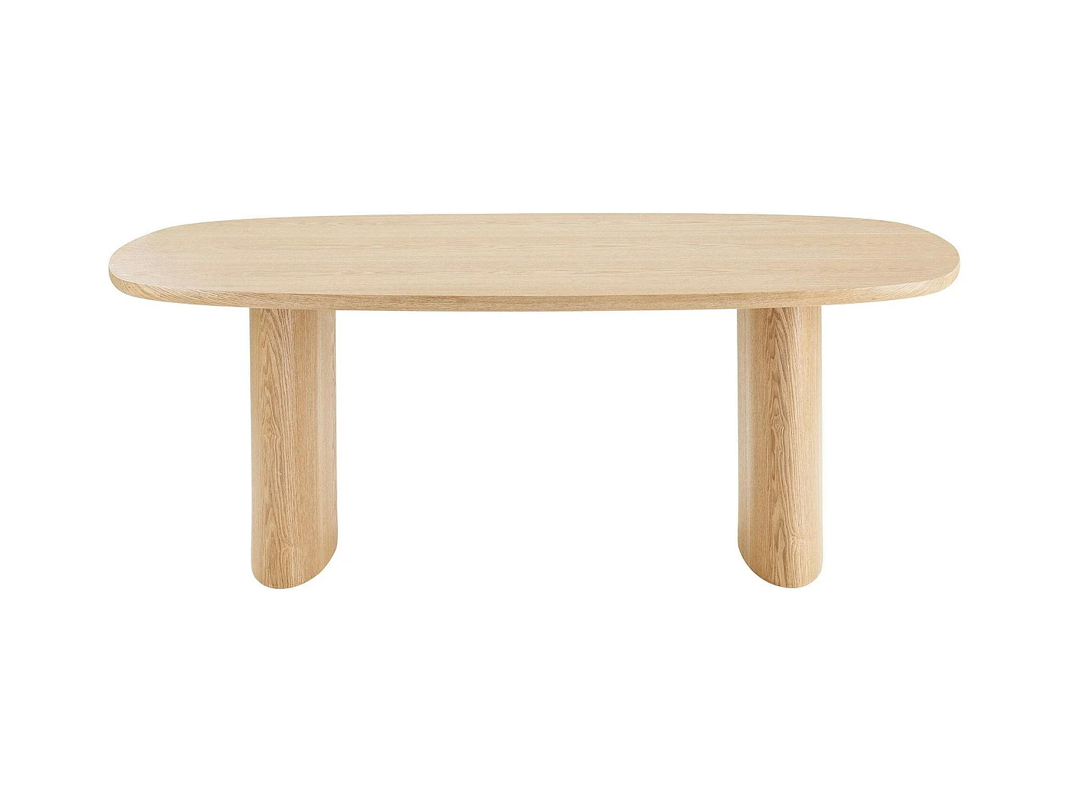 Table moderne en bois clair - pieds design, 210 cm MATERA