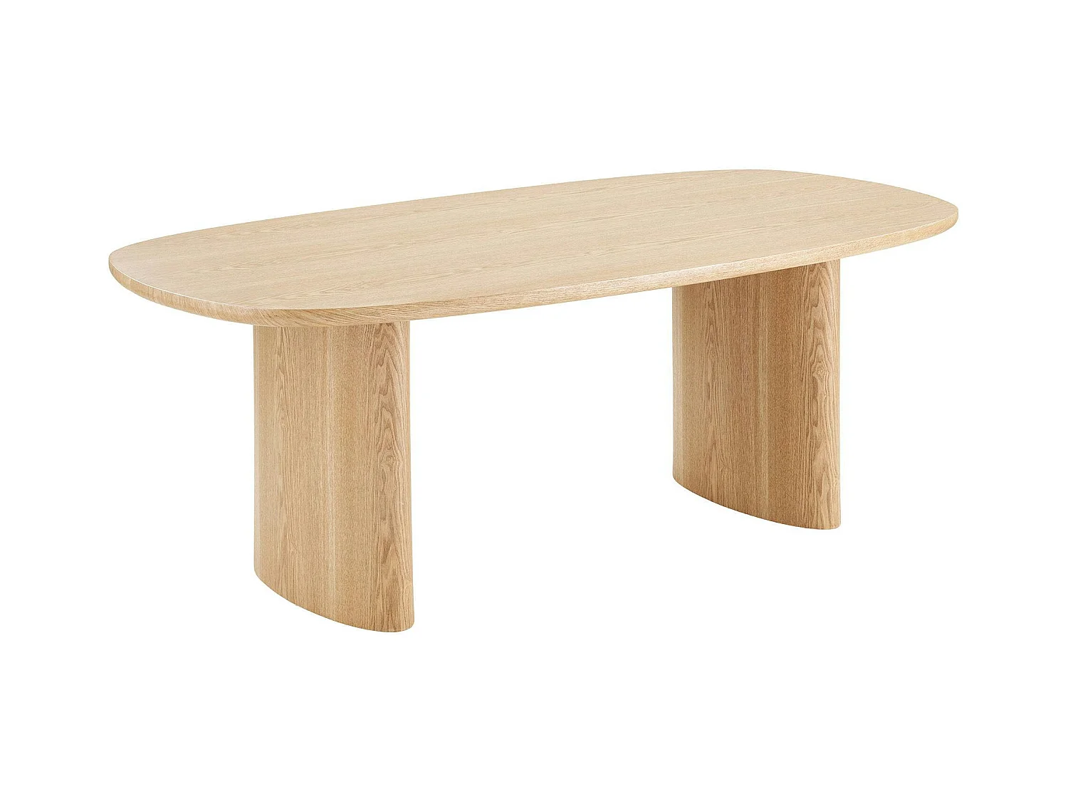 Table moderne en bois clair - pieds design, 210 cm MATERA