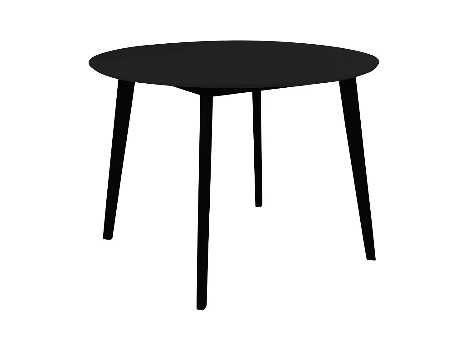 Table ronde en bois noir – style moderne, Ø 105 cm TAMPA