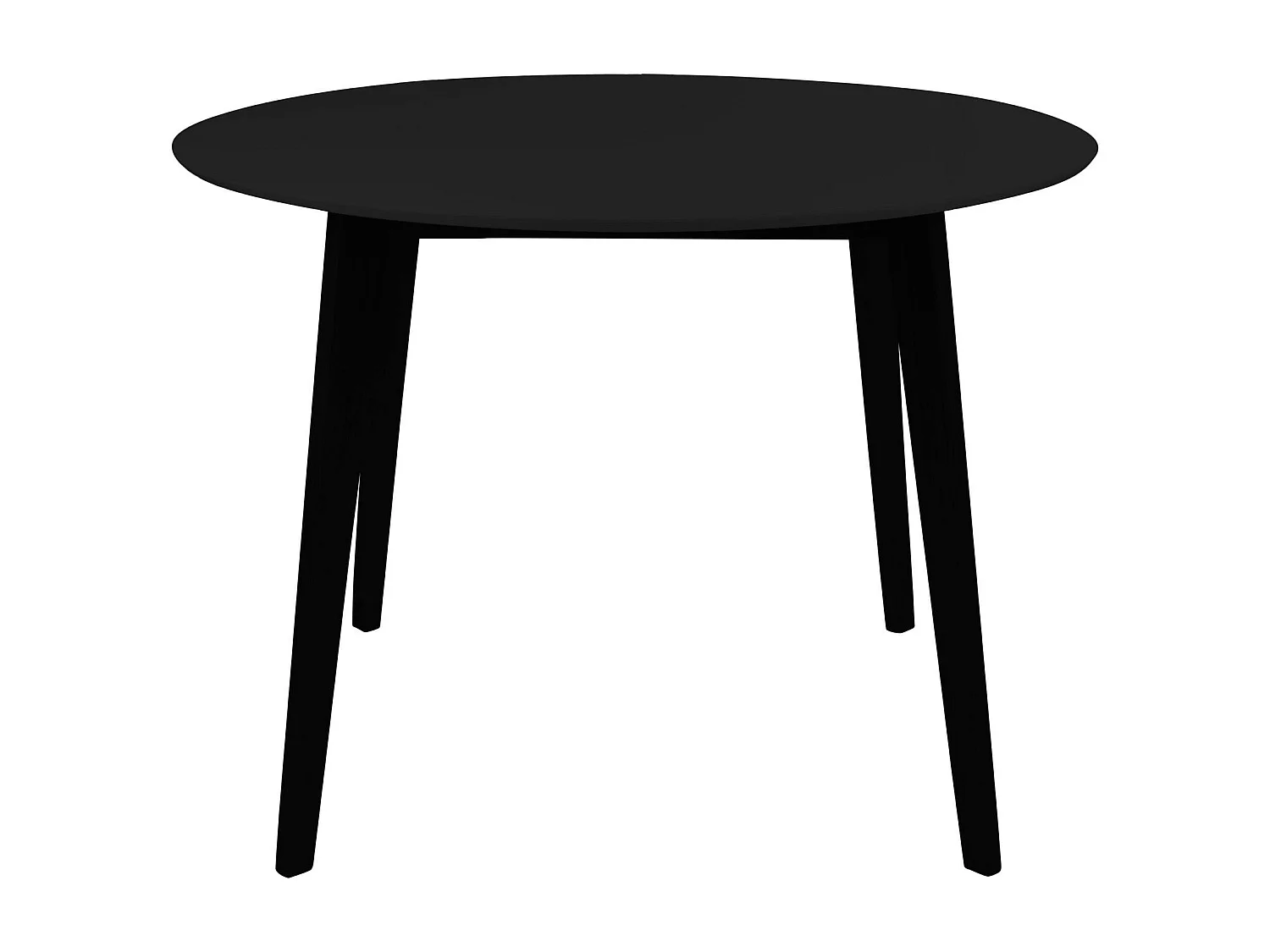 Table ronde en bois noir – style moderne, Ø 105 cm TAMPA