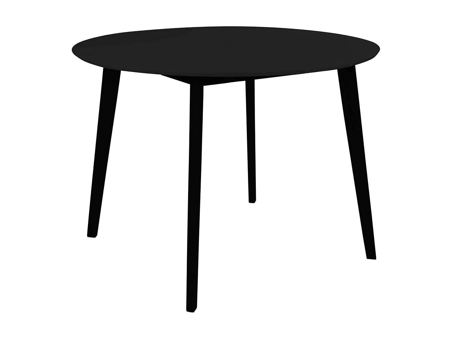Table ronde en bois noir – style moderne, Ø 105 cm TAMPA