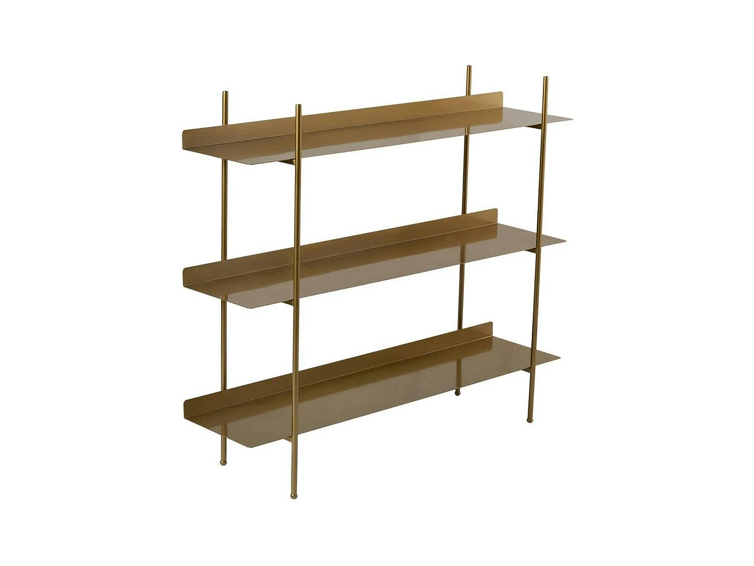 Étagère métal 3 niveaux finition dorée – esprit loft SFAX