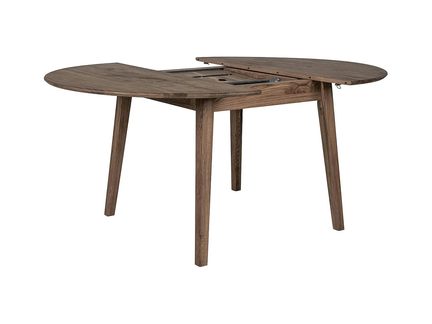 Table extensible ronde en bois brun 118-158 cm SAVONE