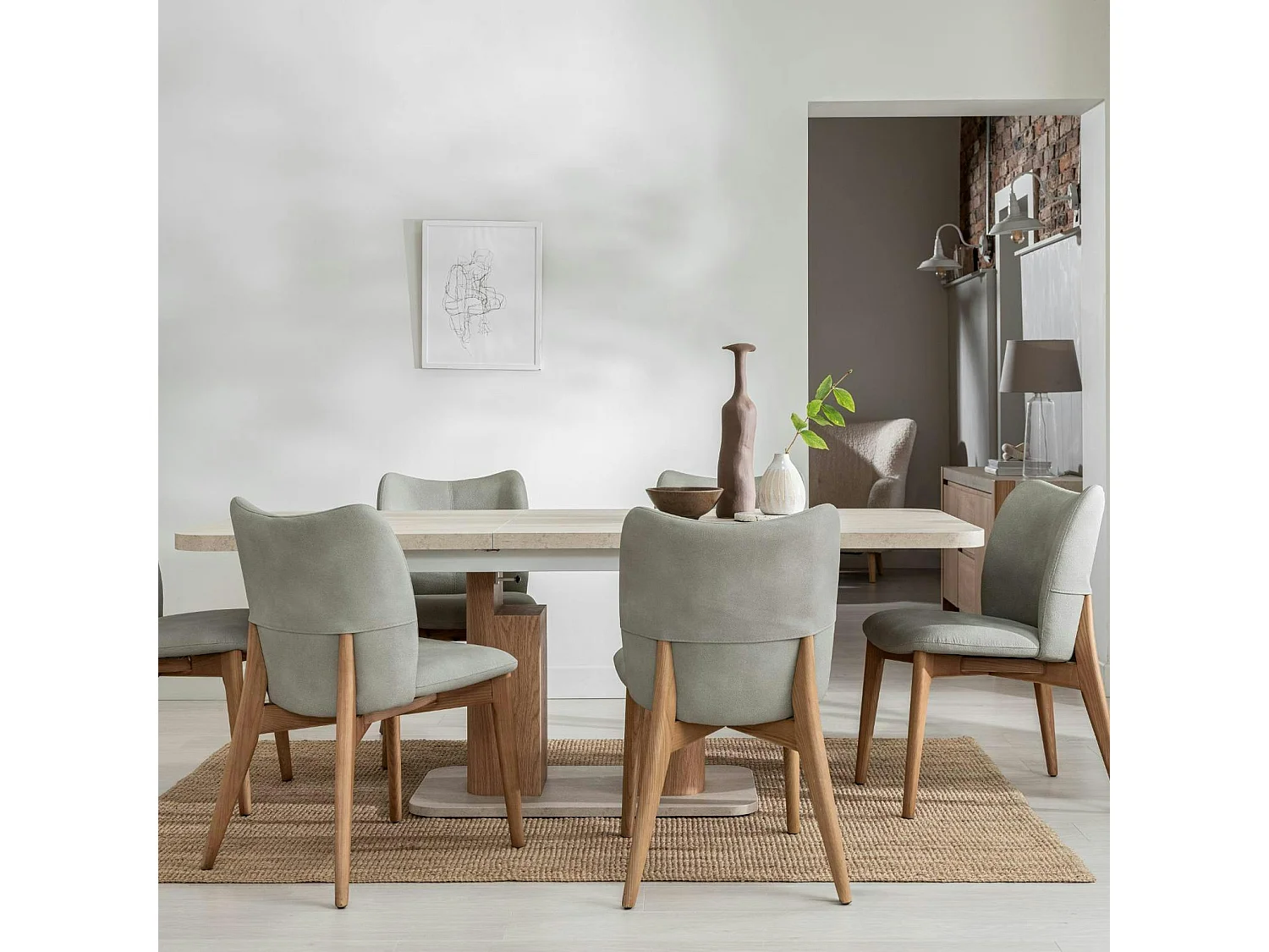 Table à manger moderne extensible 160-200 cm TREVI