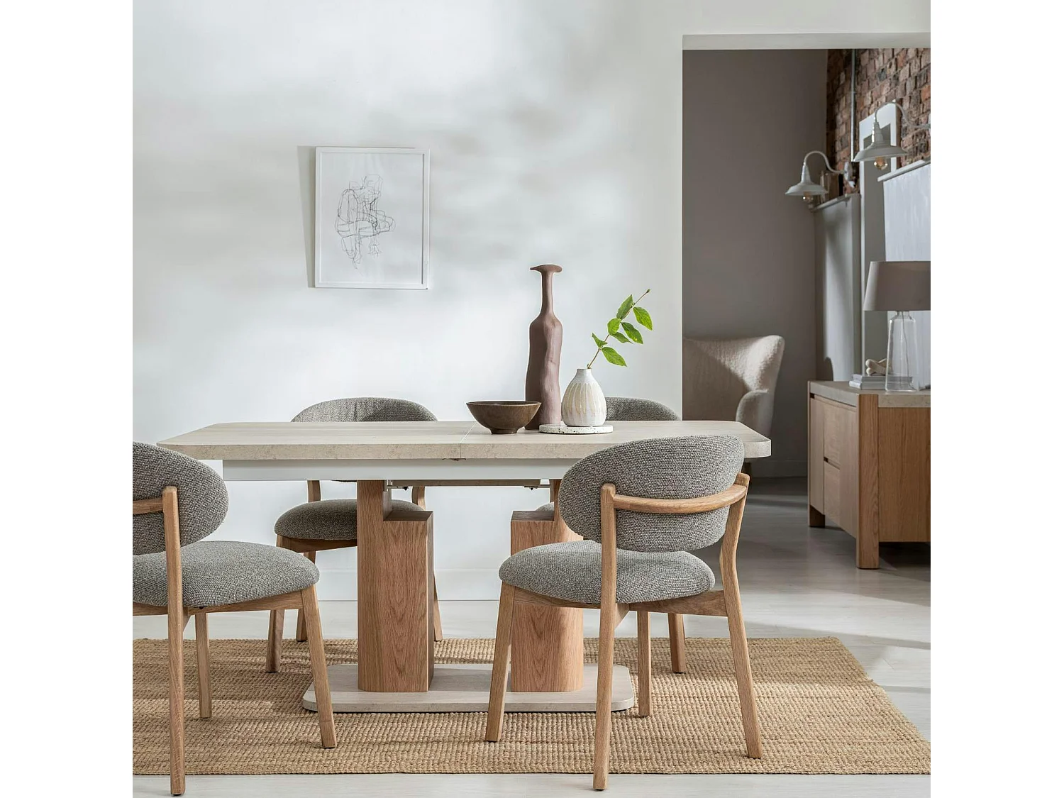 Table à manger moderne extensible 160-200 cm TREVI