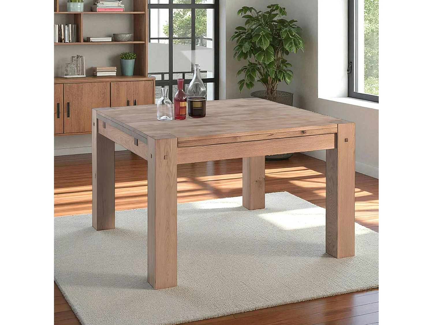 Table carrée salle à manger bois massif 120 FJORD