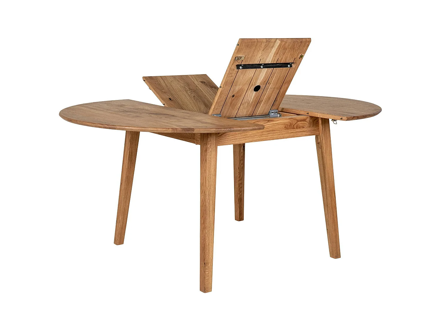 Table extensible ronde en bois clair 118-158 cm SAVONE