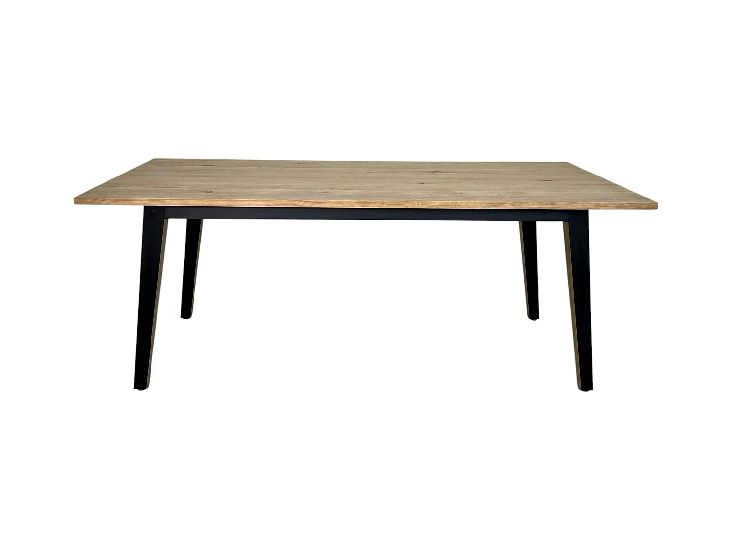 Table à manger moderne bois clair - pieds métal, 200 cm GRADO