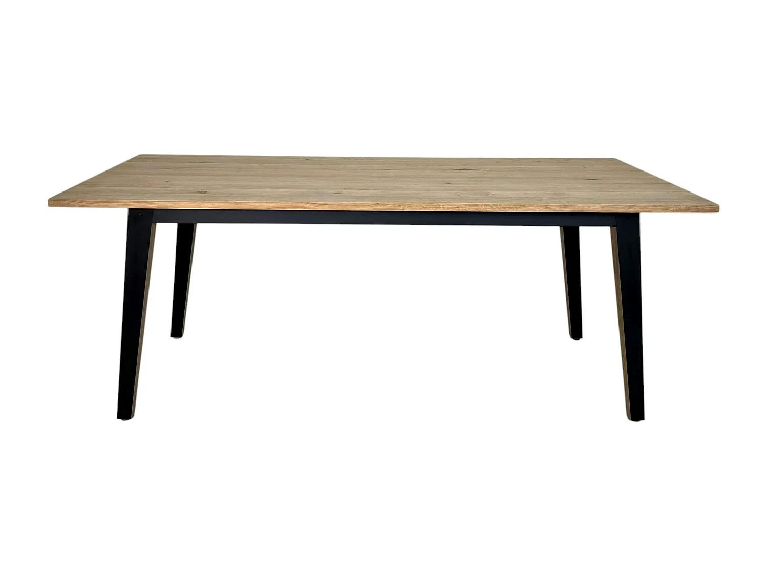 Table à manger moderne bois clair - pieds métal, 200 cm GRADO