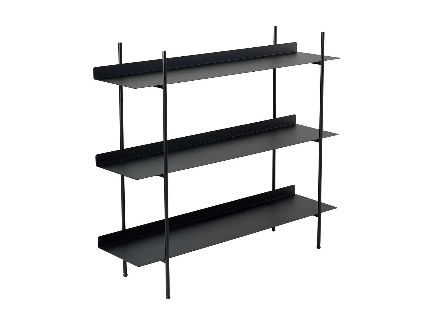 Étagère métal noir 3 niveaux H 106 cm – esprit loft SFAX