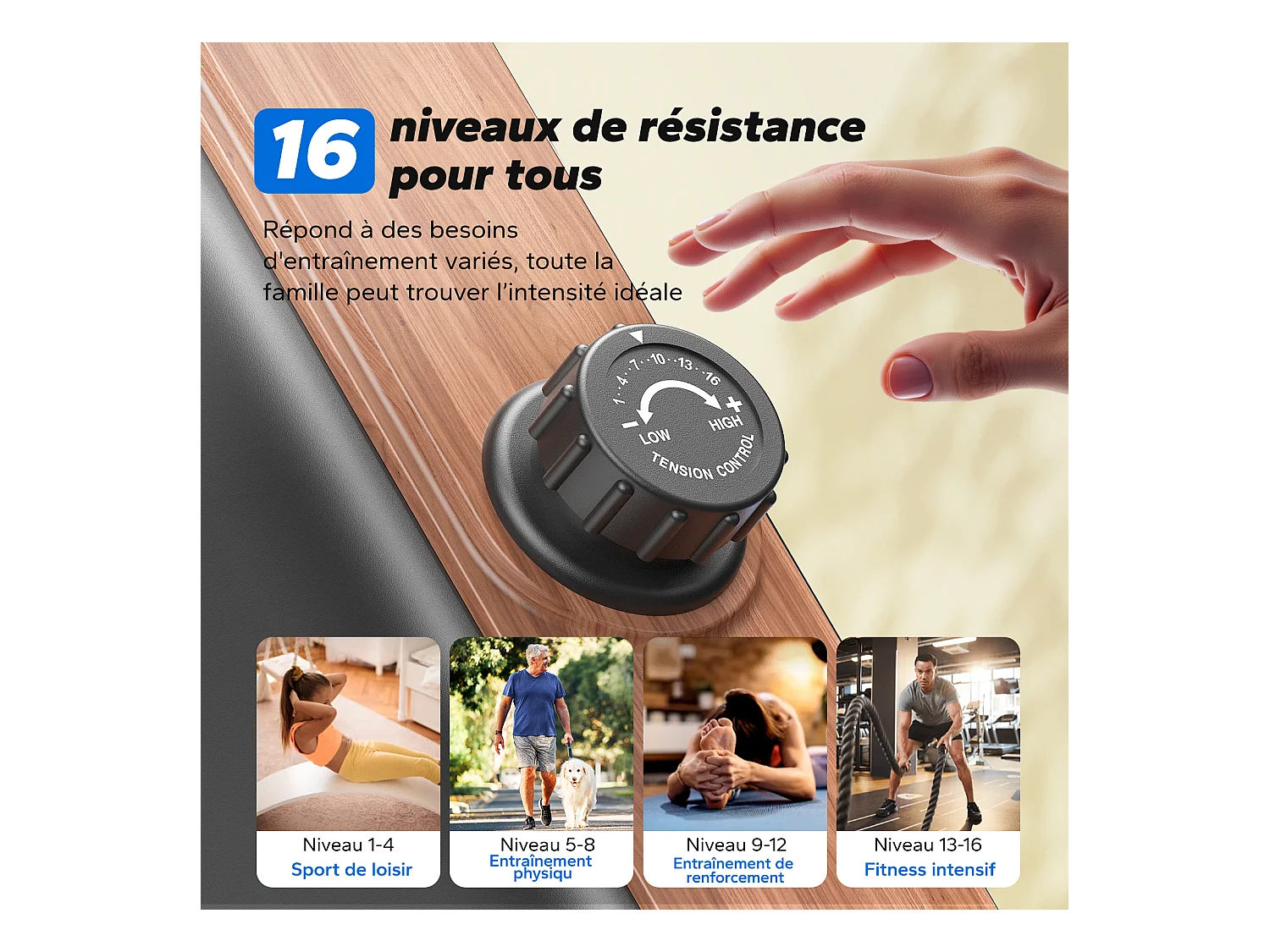 Rameur d'appartement magnétique, Merach, Bluetooth, App Connectée, Écran LCD, Support Tablette, Pliable, 16 Niveaux de Résistance, Max Charge 155 Kg