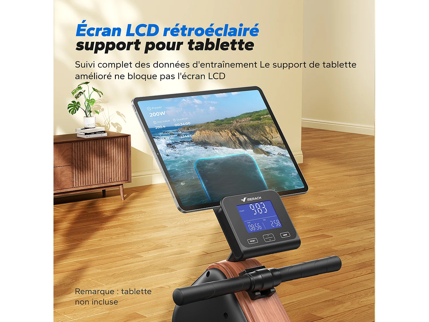 MERACH Roeimachine voor thuis - Inklapbaar Roeitrainer met 16 weerstandsniveaus - Bluetooth/APP/LCD - Stille werking - Snelle montage - Tot 158 kg