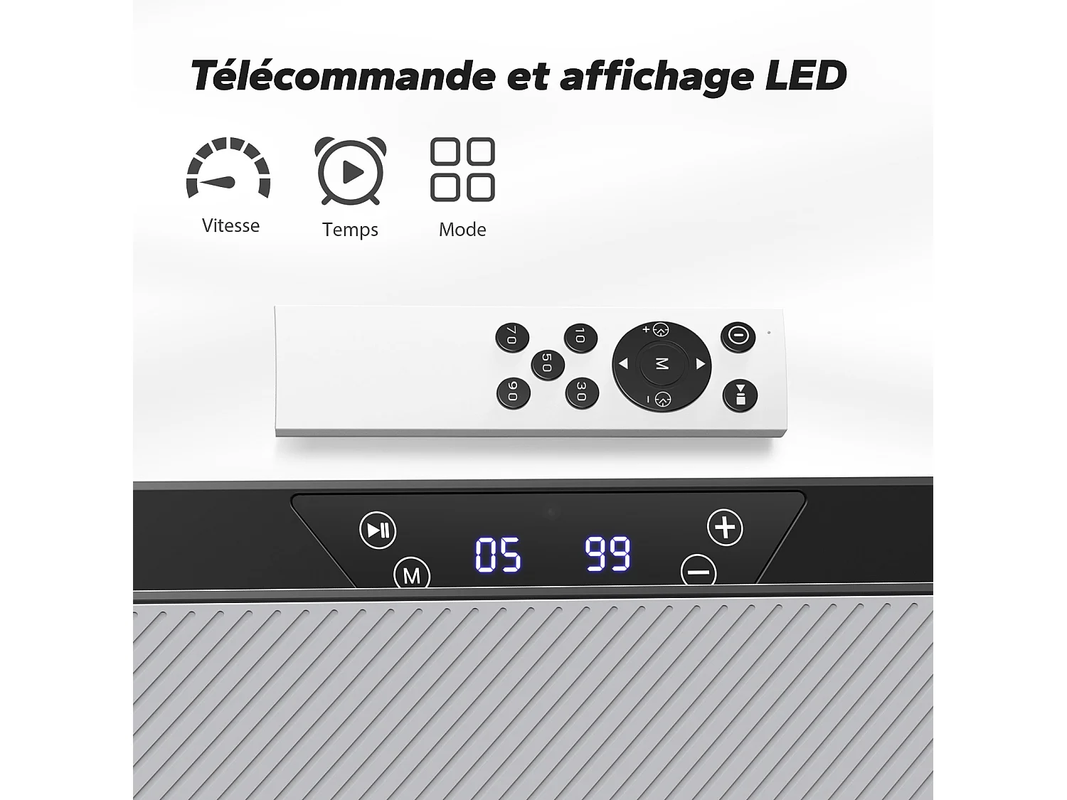 Plateforme Vibrante Mini Noir MERACH pour Perte de Poids, 99 Niveaux, 9 Programmes, Télécommande, Drainage Lymphatique