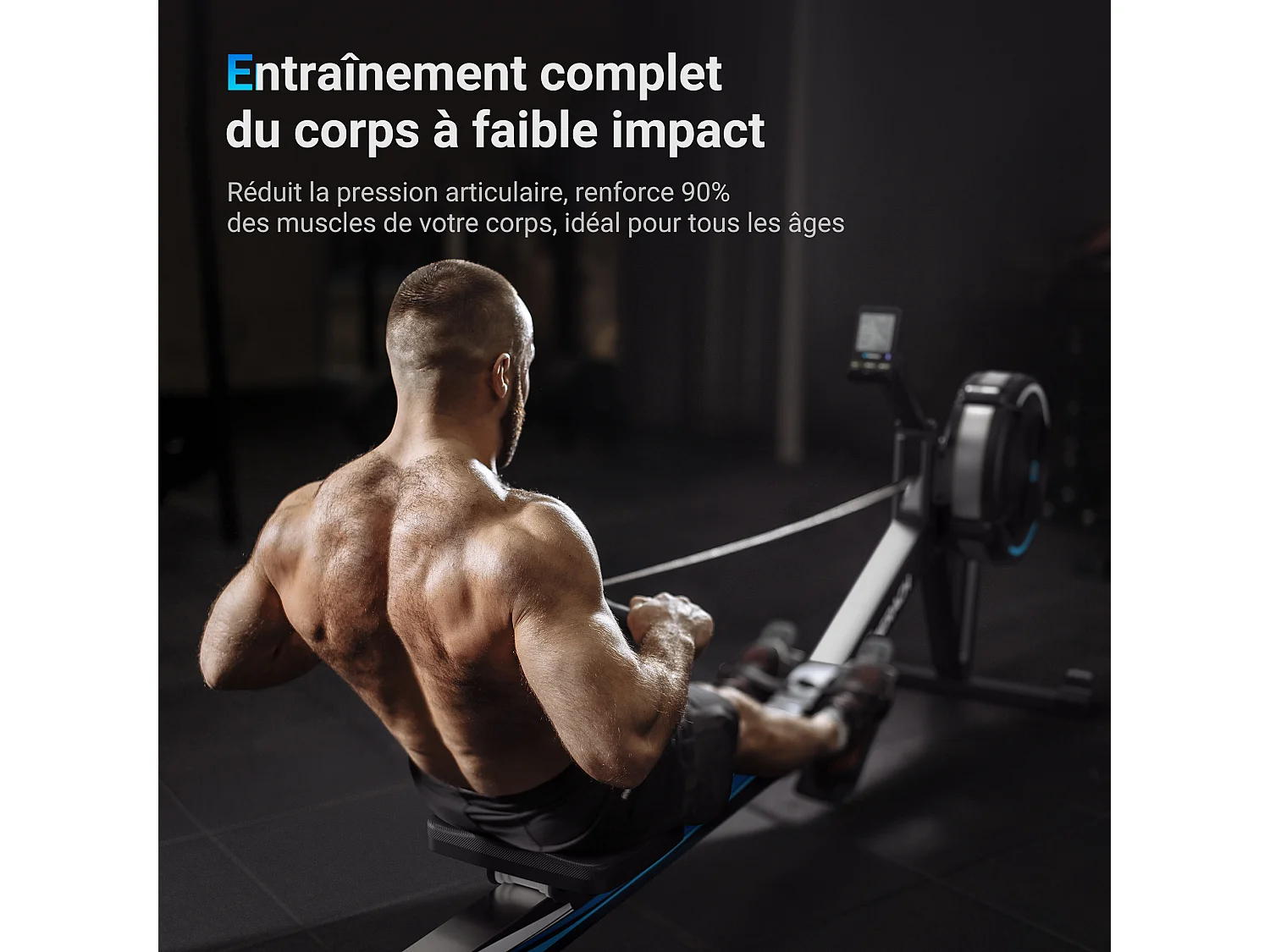 Vogatore ad aria MERACH, 10 livelli di resistenza, muscolazione professionale, facile da riporre, uso domestico, app connessa