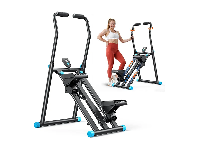 Stepper escalier vertical et pliable MERACH, 3 niveaux de résistance, écran LCD, guidon ajustable, usage domestique, Max 150 kg