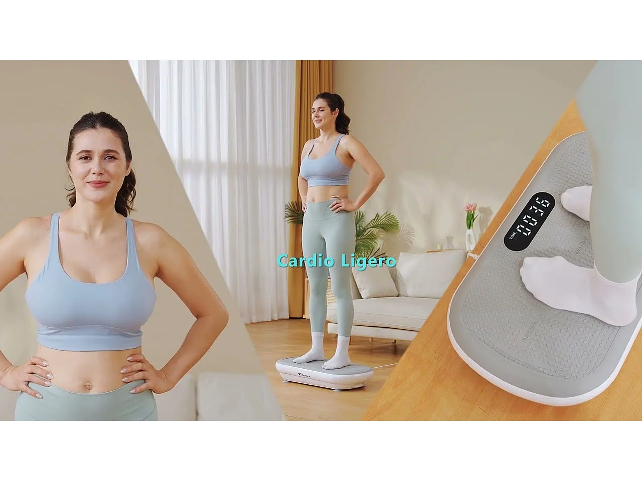 MERACH Vibratieplaat Fitness - 10 Snelheden Handmatig + Automatisch P1 - Tot 200kg - Inclusief Yoga Weerstandsband, LED Display, Bluetooth & Afstandsbediening