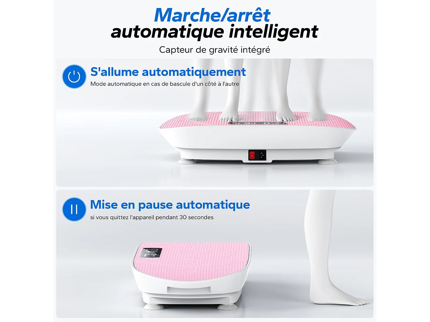 Plataforma vibratoria fitness MERACH mini, rosa, 11 niveles, mando a distancia, pantalla LED, motor silencioso, compacta, 150 kg, maquina de adelgazar