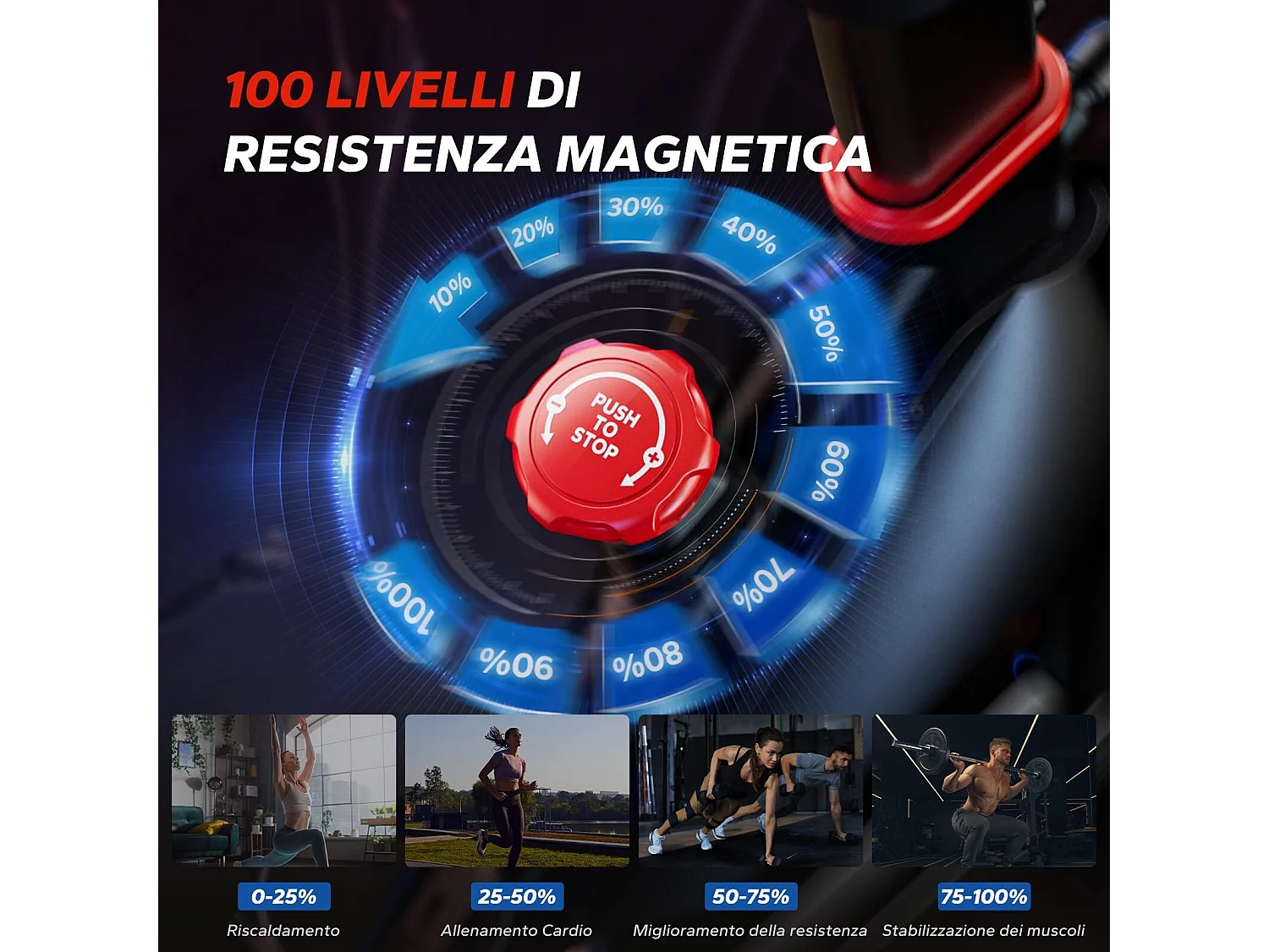 Leises Magnetischer Heimtrainer, Fitnessbike für Zuhause mit LCD, Tablet-Halter, 0–100 % Widerstand, kompatibel Kinomap/Zwift, verstellbar, bis 180 kg