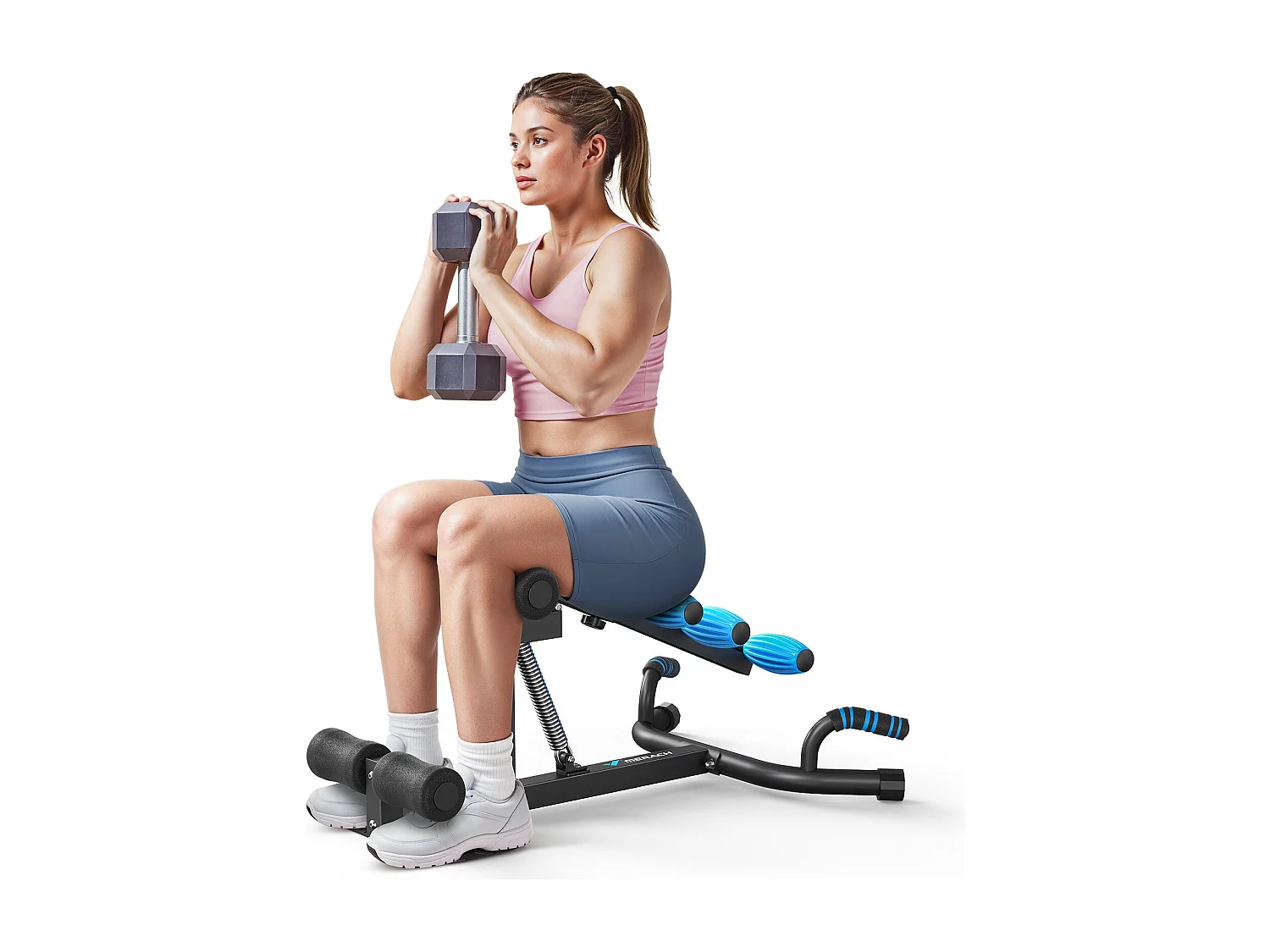 Attrezzo squat multifunzione MERACH, carico 136 kg, regolabile, massaggio, allenamento completo addome, gambe, glutei, braccia