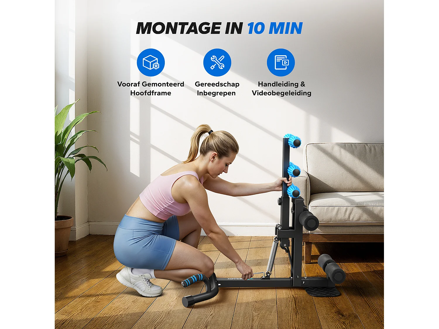 Attrezzo squat multifunzione MERACH, carico 136 kg, regolabile, massaggio, allenamento completo addome, gambe, glutei, braccia